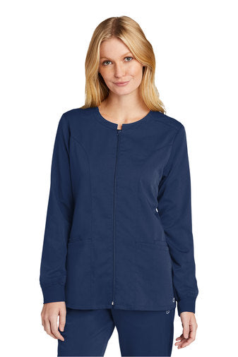 WonderWink Women’s Premiere Flex Full Zip Scrub Jacket - MCC